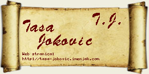 Tasa Joković vizit kartica